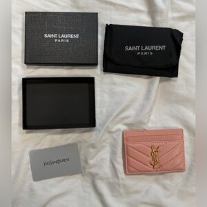 YSL Pink Card Holder